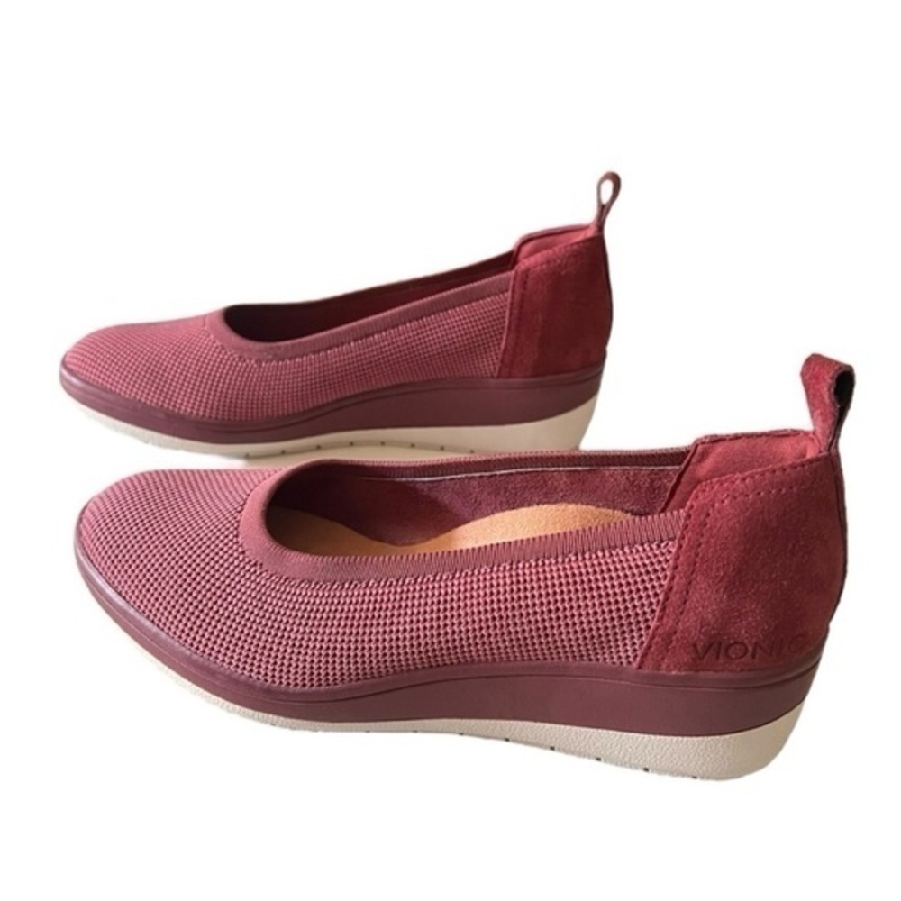Vionic Women's Raspberry Knit Wedge Slip-On Shoes